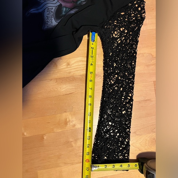 🏍️🌹Rose & Dagger Lace Sleeve| Long Sleeve Top | Poly Spandex Blend | Small - Picture 13 of 16